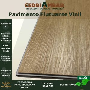 Pavimento Flutuante Vinil Castanho